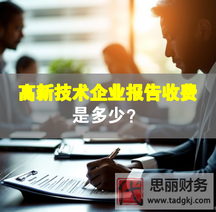 高新技術企業報告收費是多少？